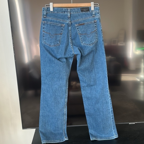 Harley Davidson Dark Wash Boot Cut Jeans Size 6P - Picture 9 of 14
